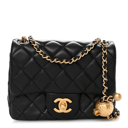 Chanel Lambskin Quilted Mini Pearl Crush Flap Black 1 of 12