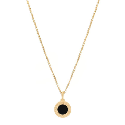 Bulgari 18K Yellow Gold Black Onyx BVLGARI BVLGARI Pendant Necklace 1 of 5