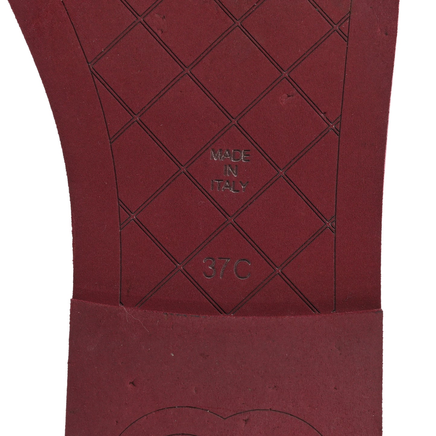 Lambskin Quilted Textured CC Mules Sandals Red