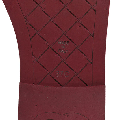 Chanel Lambskin Quilted Textured CC Mules Sandals Red 8 of 12
