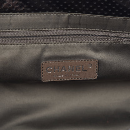 Chanel Metallic Calfskin Perforated Drill Accordion Flap Black 6 of 9