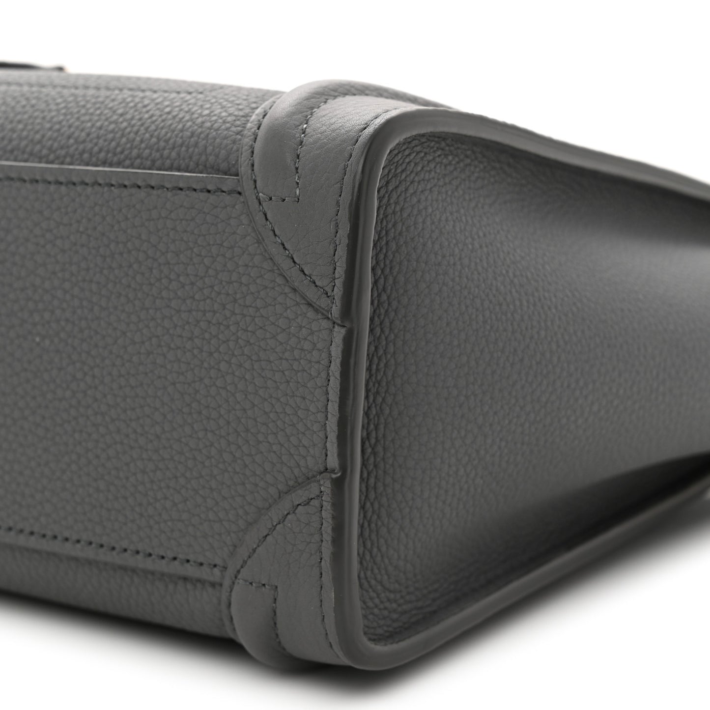 Drummed Calfskin Nano Luggage  Kohl