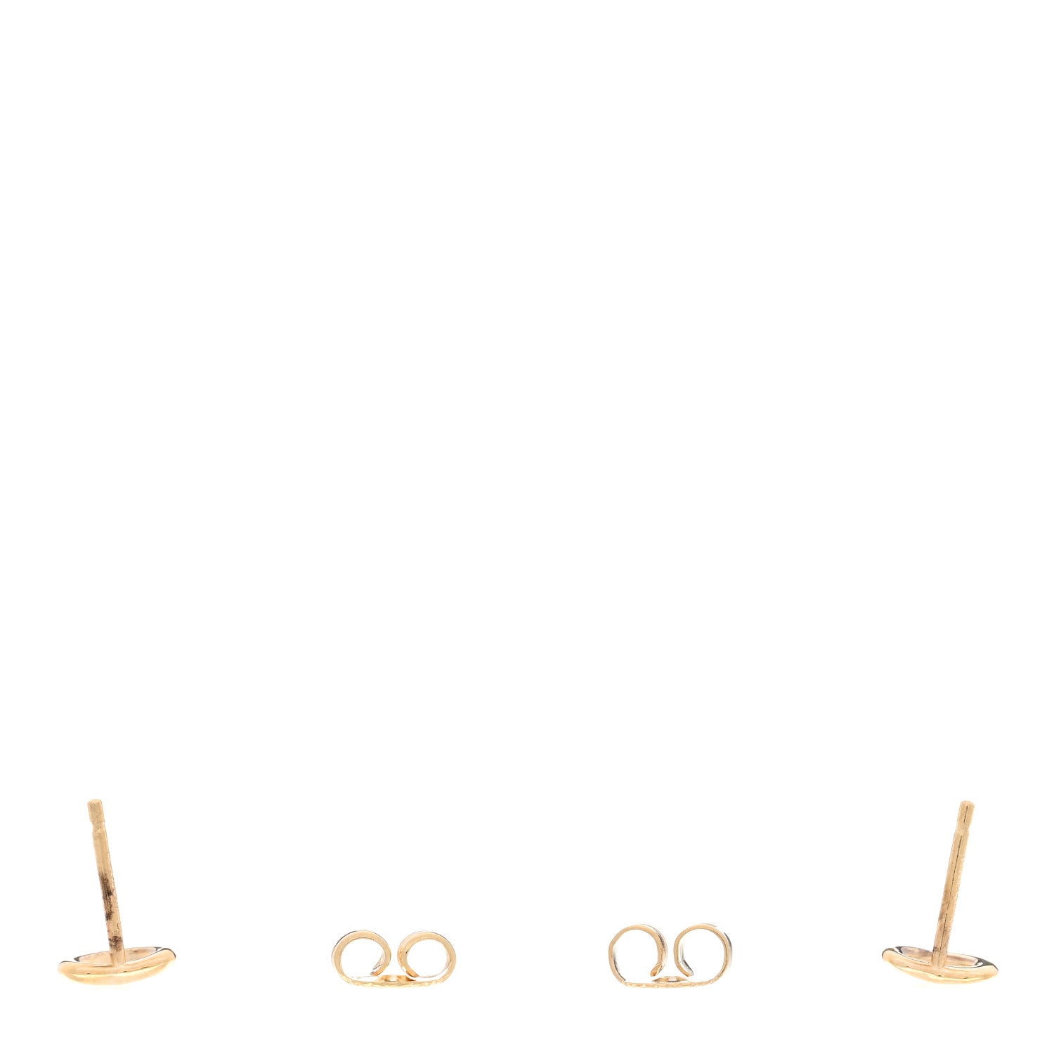 Tiffany 18K Yellow Gold 7mm Elsa Peretti Open Heart Earrings 3 of 5