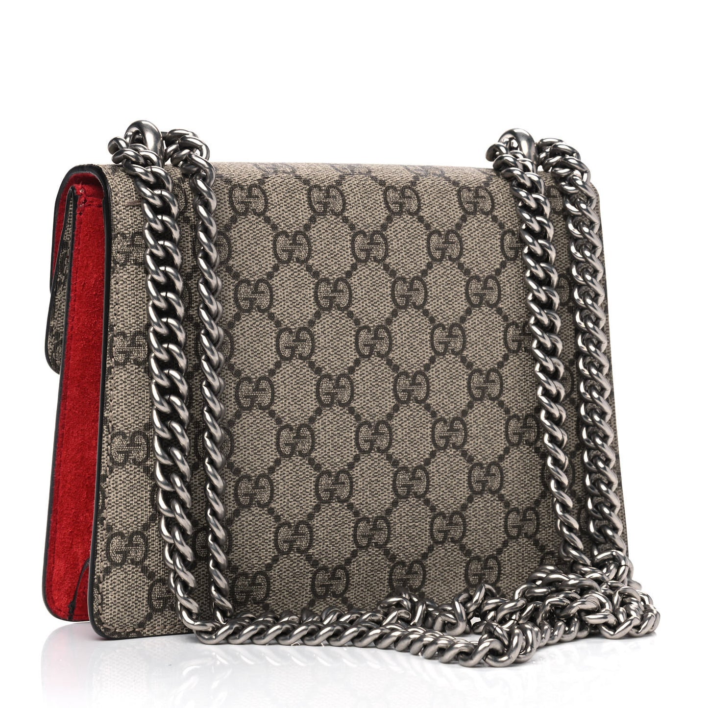 GG Supreme Monogram Mini Dionysus Shoulder Bag Hibiscus Red