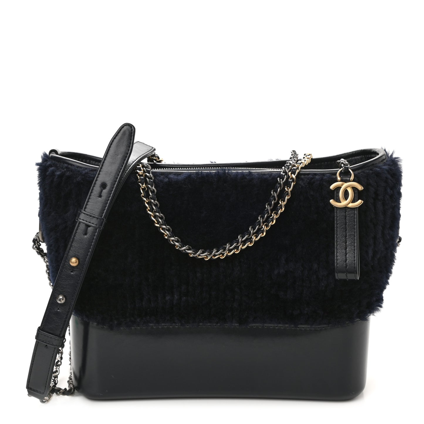 Shearling Medium Gabrielle Hobo Navy