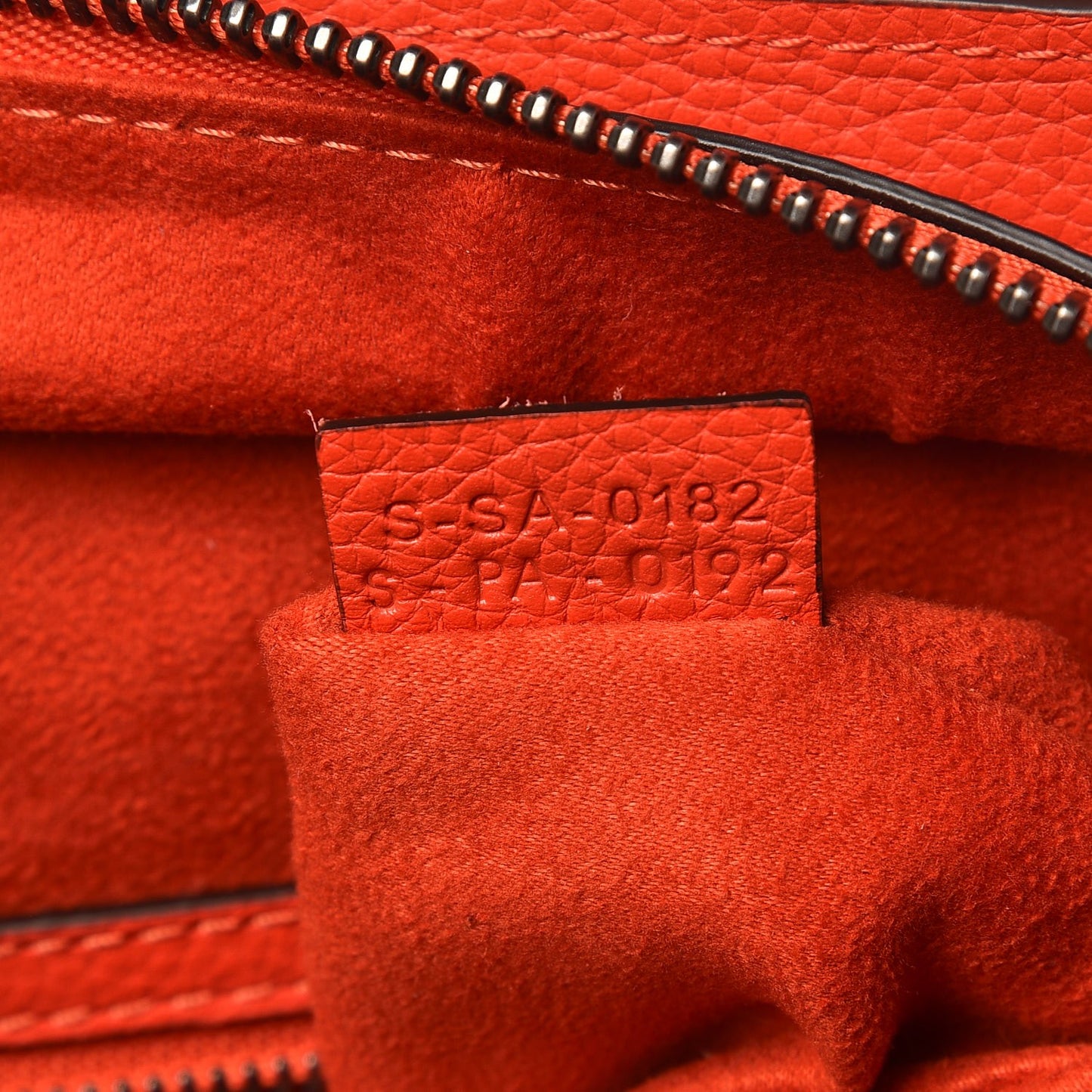 Drummed Calfskin Micro Luggage Vermillion
