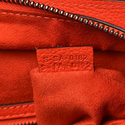 Celine Drummed Calfskin Micro Luggage Vermillion 7 of 9
