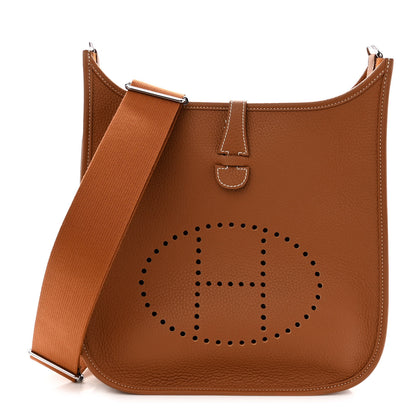 Hermes Taurillon Clemence Evelyne III PM Gold 1 of 12