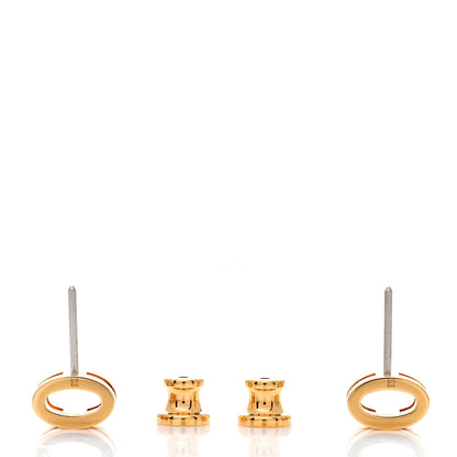 Hermes Gold Lacquered Mini Pop H Earrings Marron Glace 3 of 5