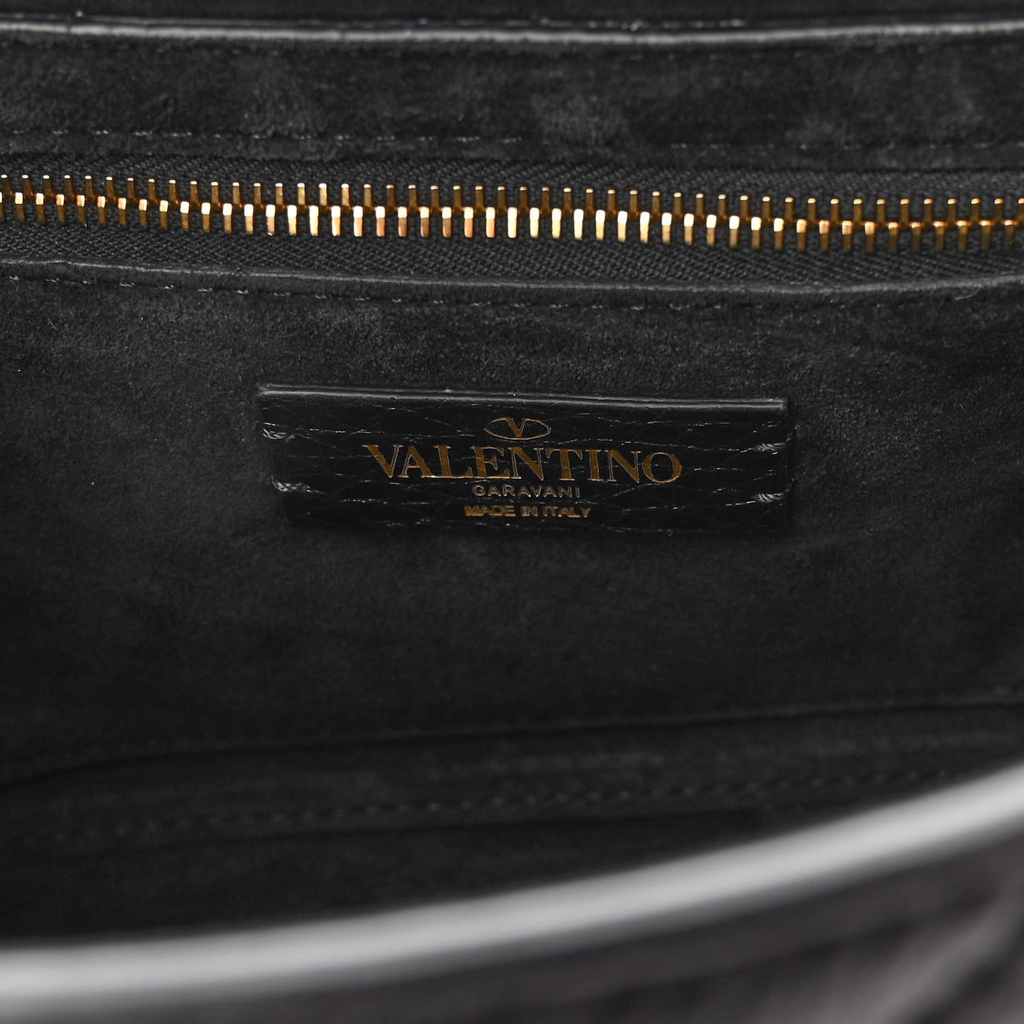 Grained Calfskin Medium Roman Stud Shoulder Bag Black