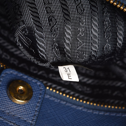 Prada Saffiano Lux Large Tote Bluette 8 of 12