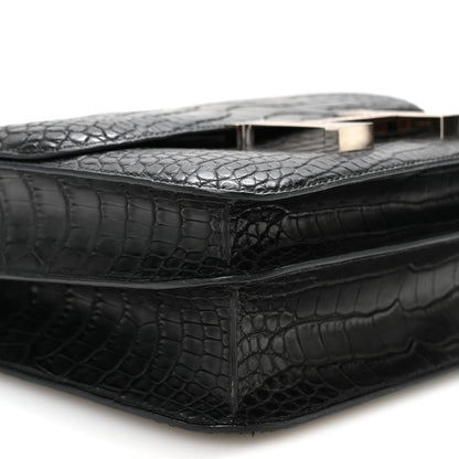 Hermes Matte Alligator Lizard Constance 24 Black Ombre 9 of 11
