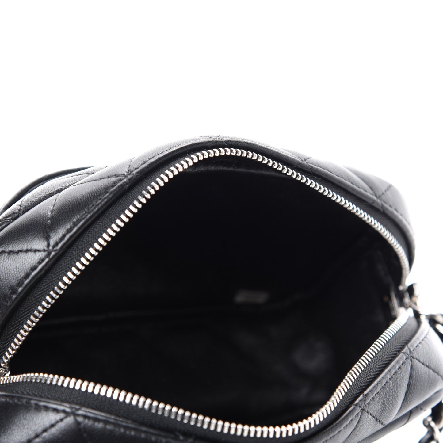 Lambskin Quilted Small Timeless Camera Case Black