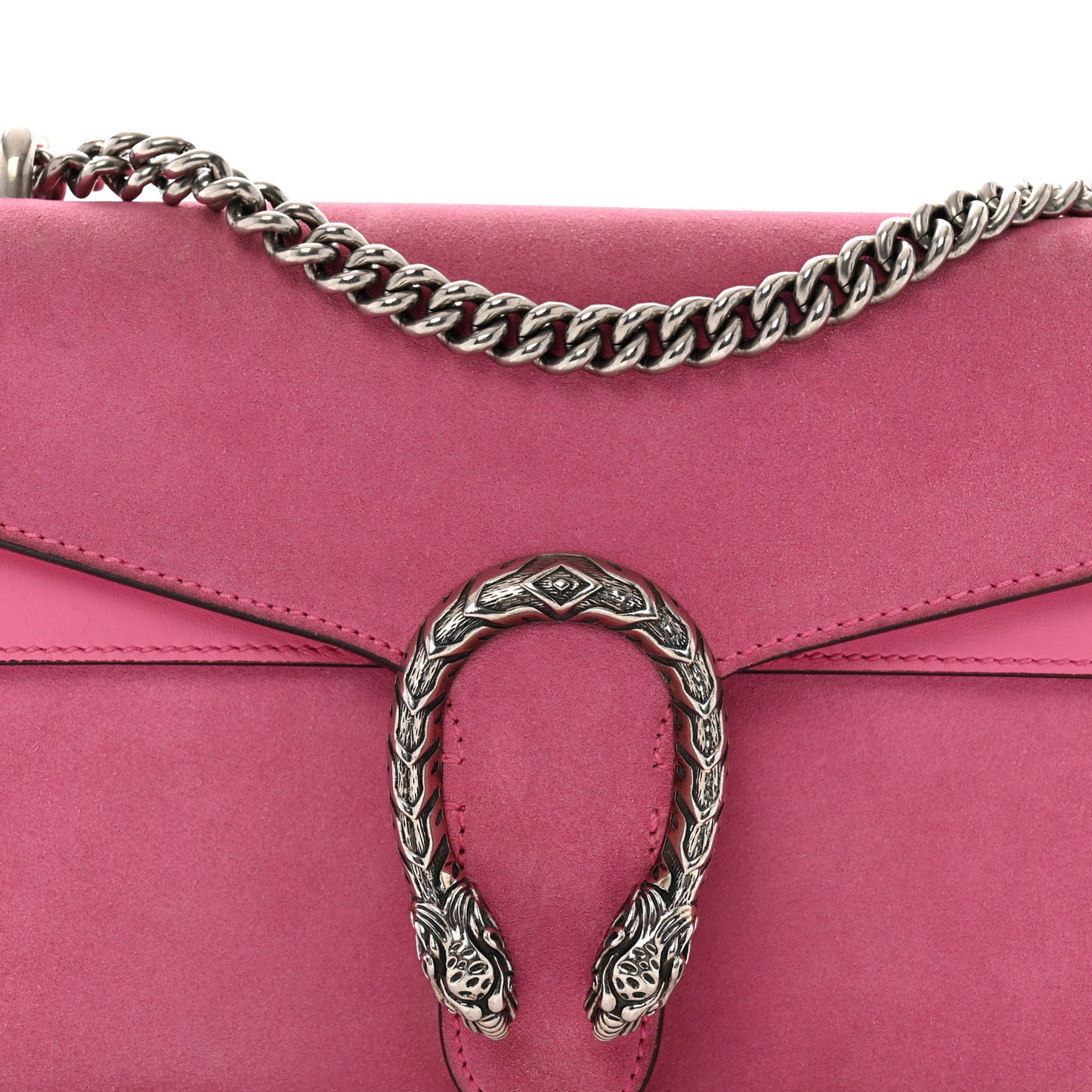 Suede Vitello Velvet Small Dionysus Shoulder Bag Pink Tropical Flower