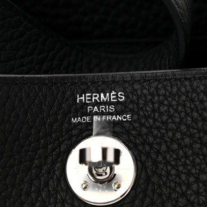 Hermes Taurillon Clemence Mini Lindy 20 Black 6 of 10