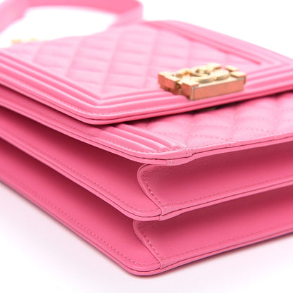 Chanel Calfskin Quilted North South Boy Flap Pink 8 of 11