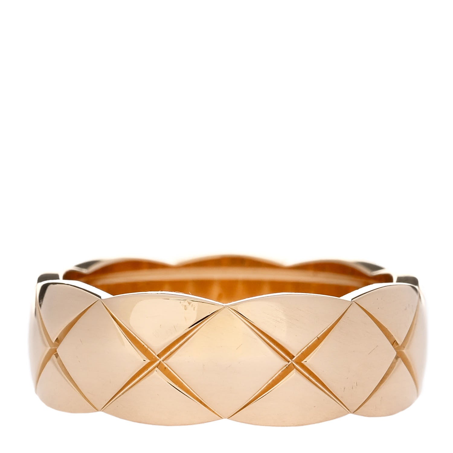 Chanel 18K Yellow Gold Small Coco Crush Ring 53 6.25 1 of 6