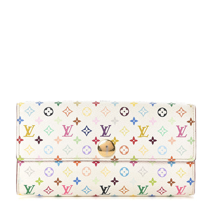 Louis Vuitton Monogram Multicolor Sarah Wallet White Litchi 1 of 6