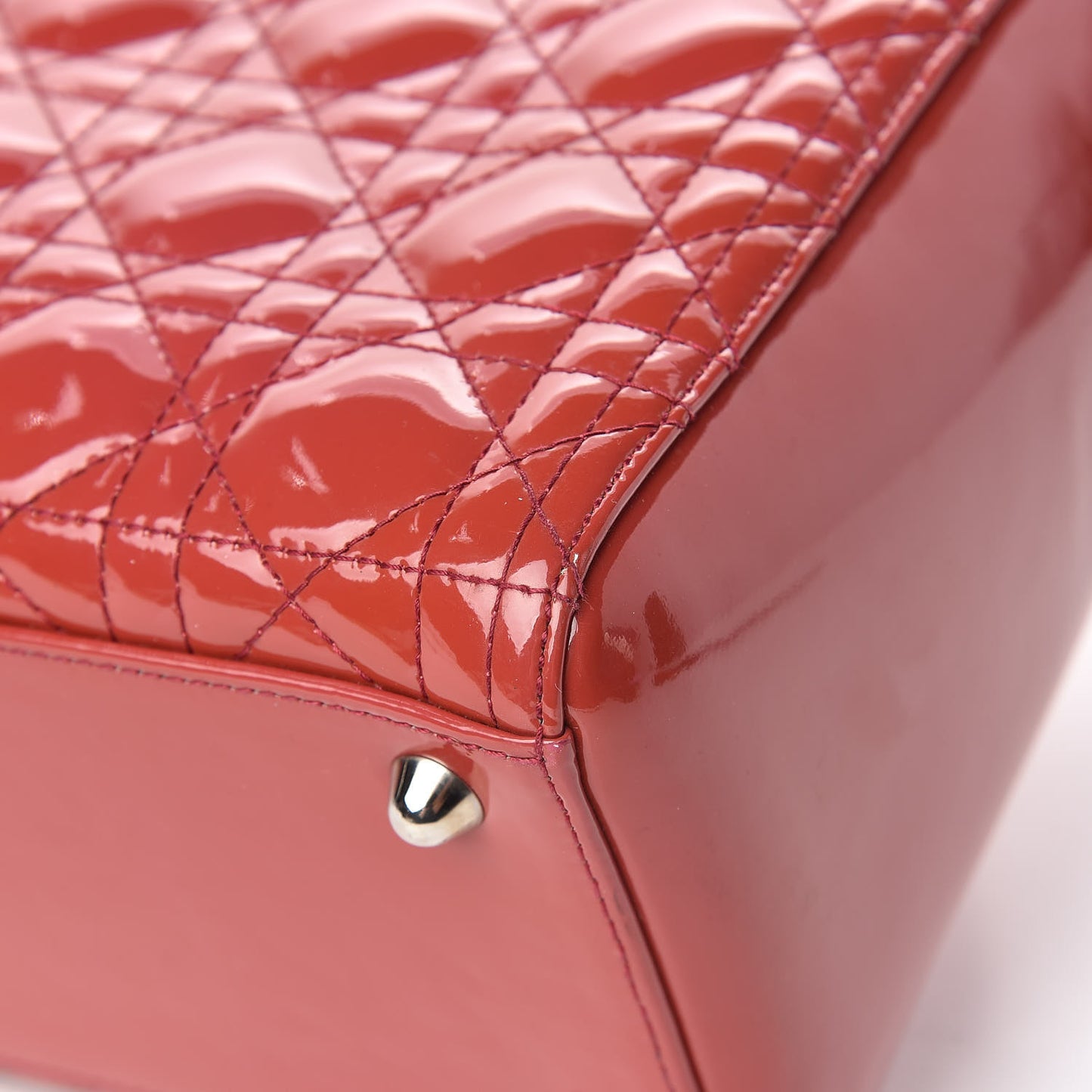 Patent Cannage Large Lady Dior Pink