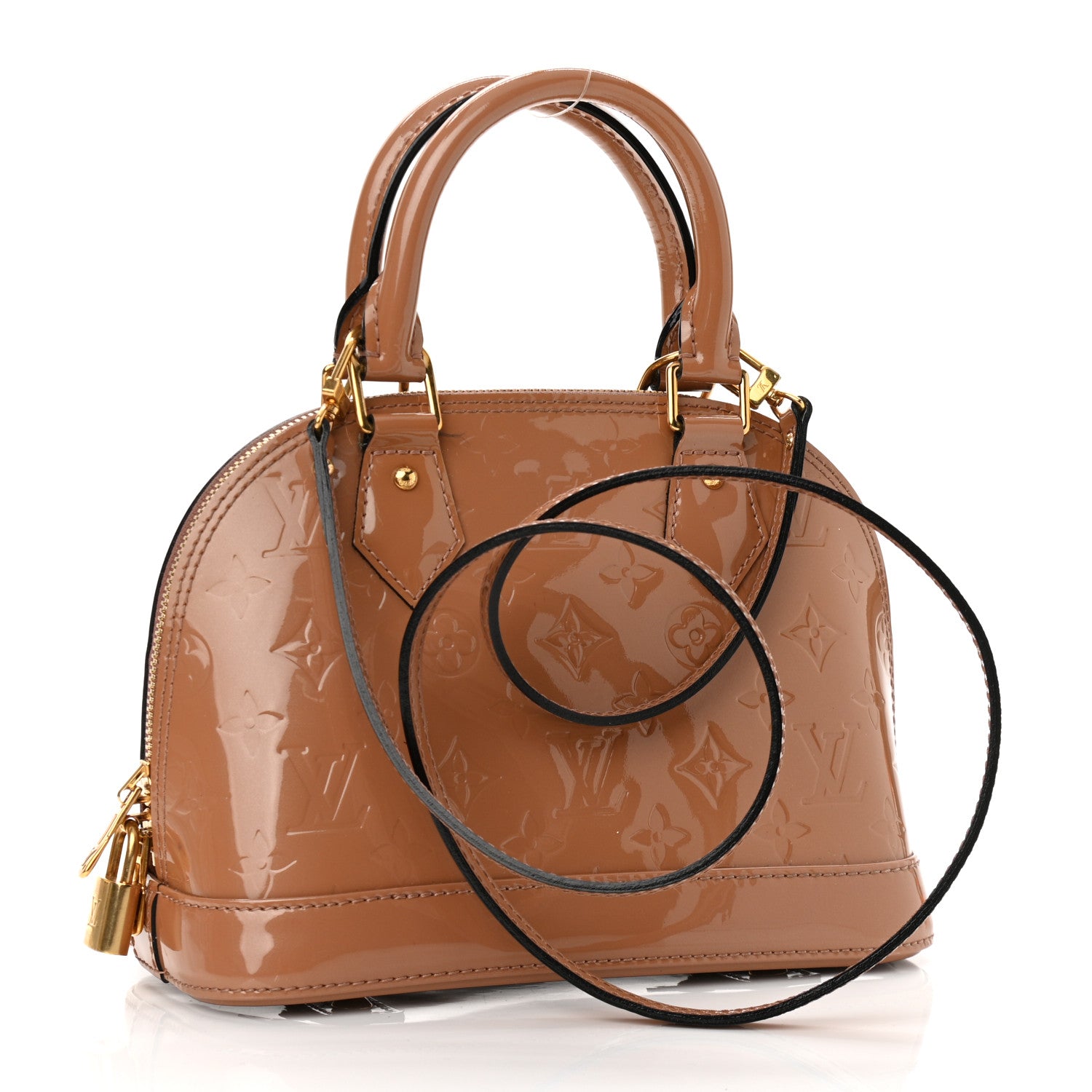 Louis Vuitton Vernis Alma BB Rose Velours 3 of 10