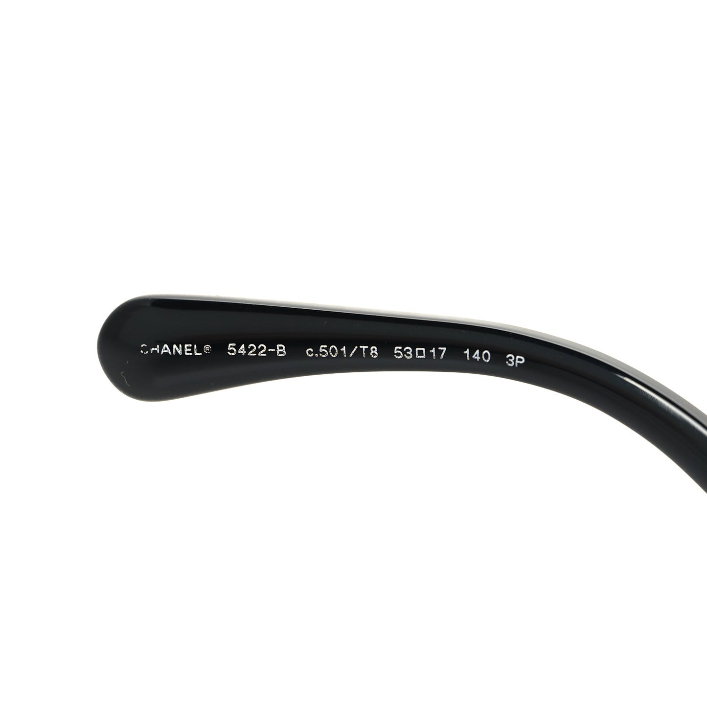 Acetate Strass Polarized Square Sunglasses 5422-B Black