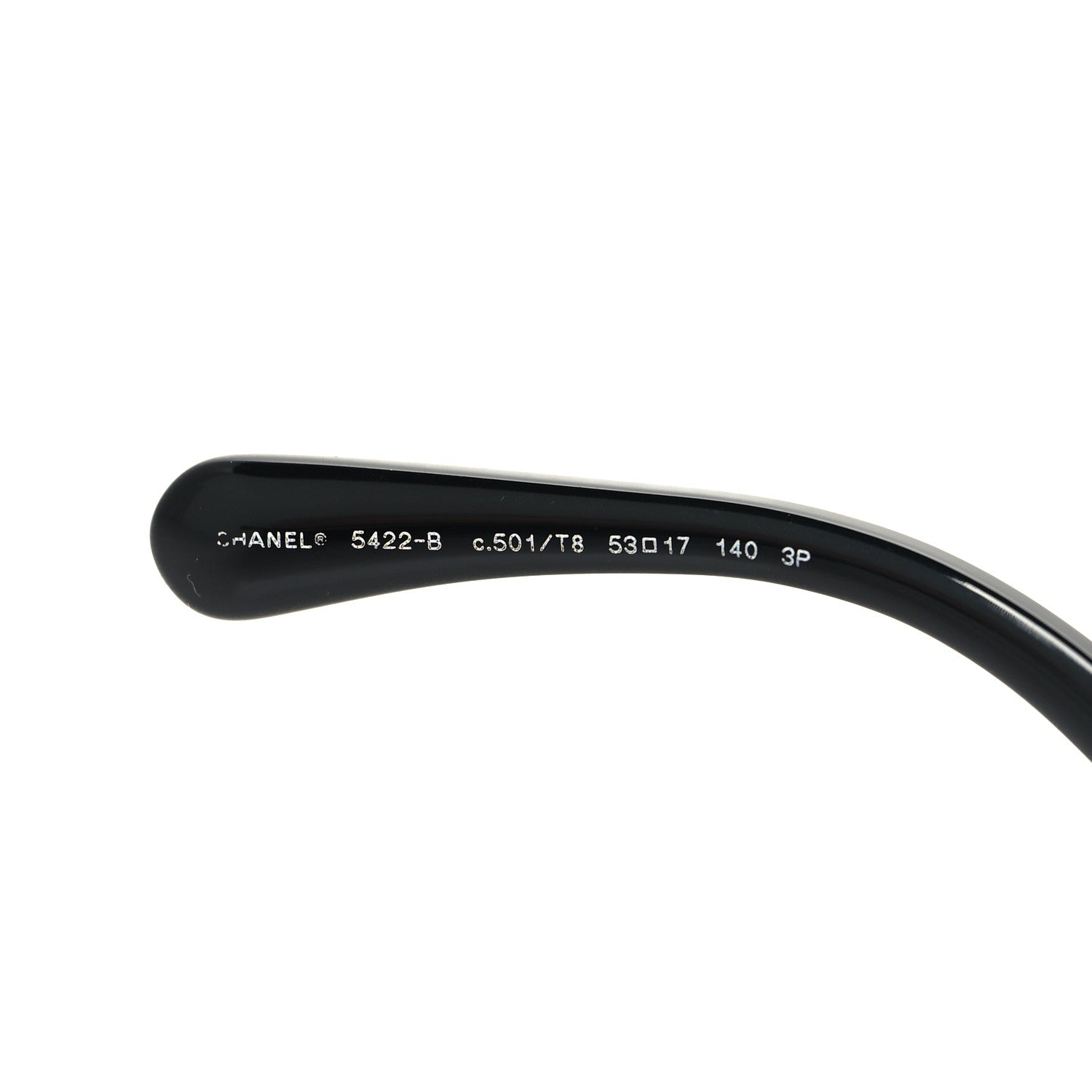 Chanel Acetate Strass Polarized Square Sunglasses 5422-B Black 5 of 7