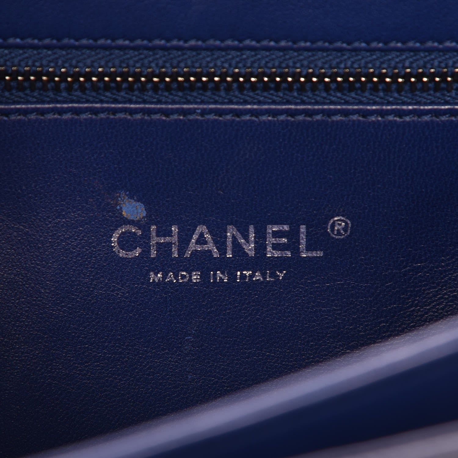 Chanel Lizard Lambskin Quilted Large Perfect Edge Flap Blue 6 of 7