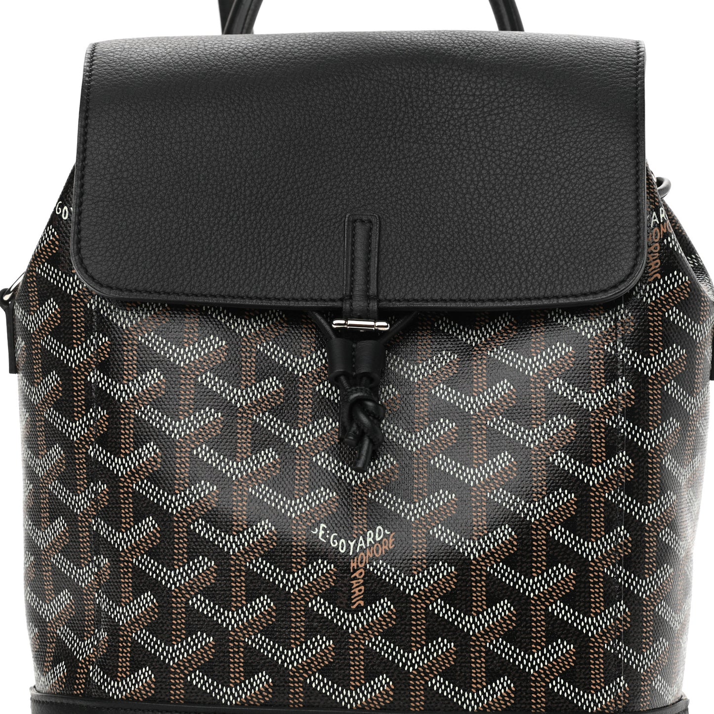 Goyardine Calfskin Mini Alpin Backpack Black