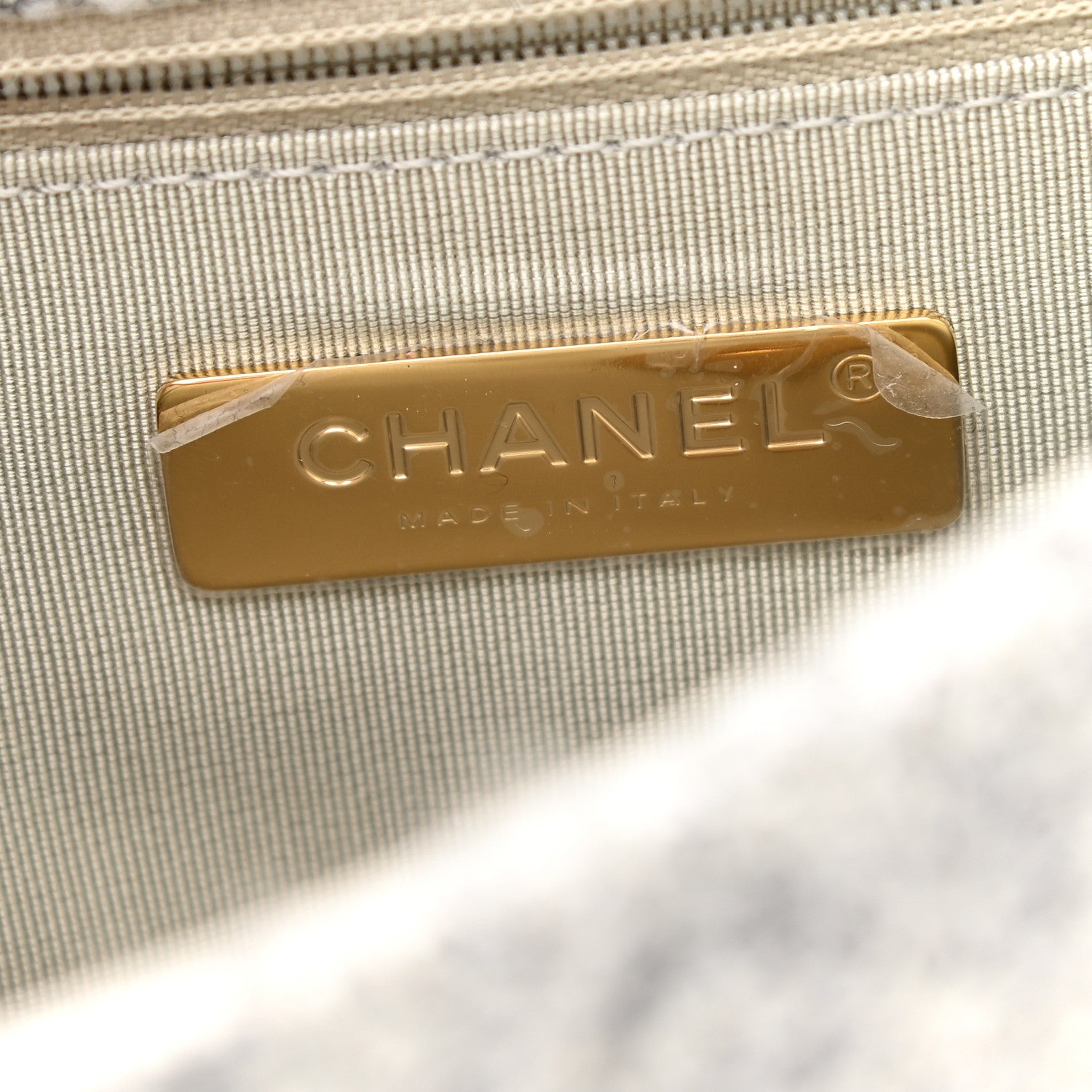 Chanel Tweed Quilted Medium Chanel 19 Flap Grey Ecru 6 of 9