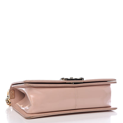 Chanel Patent Calfskin Quilted Medium Boy Flap Light Pink 4 of 15