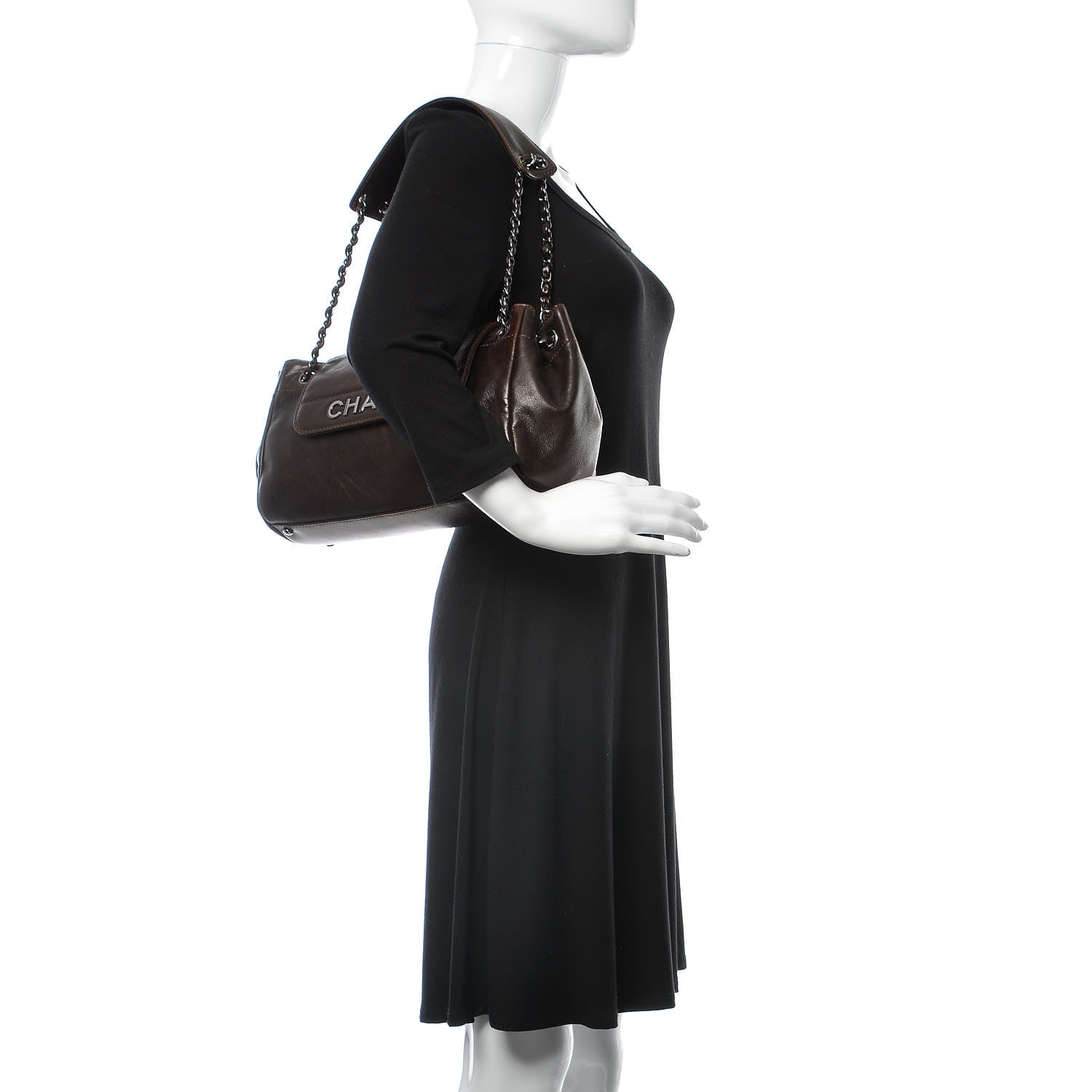 Chanel Lambskin Lax Accordion Flap Marron Fonce 2 of 18