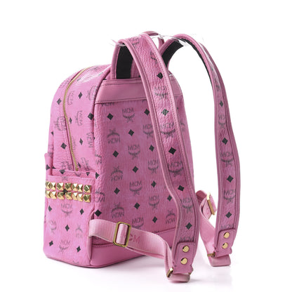 MCM Visetos Small Side Stud Stark Backpack Pink 2 of 10