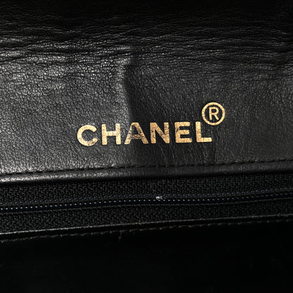 Chanel Lambskin Quilted Single Flap Black White 6 of 15