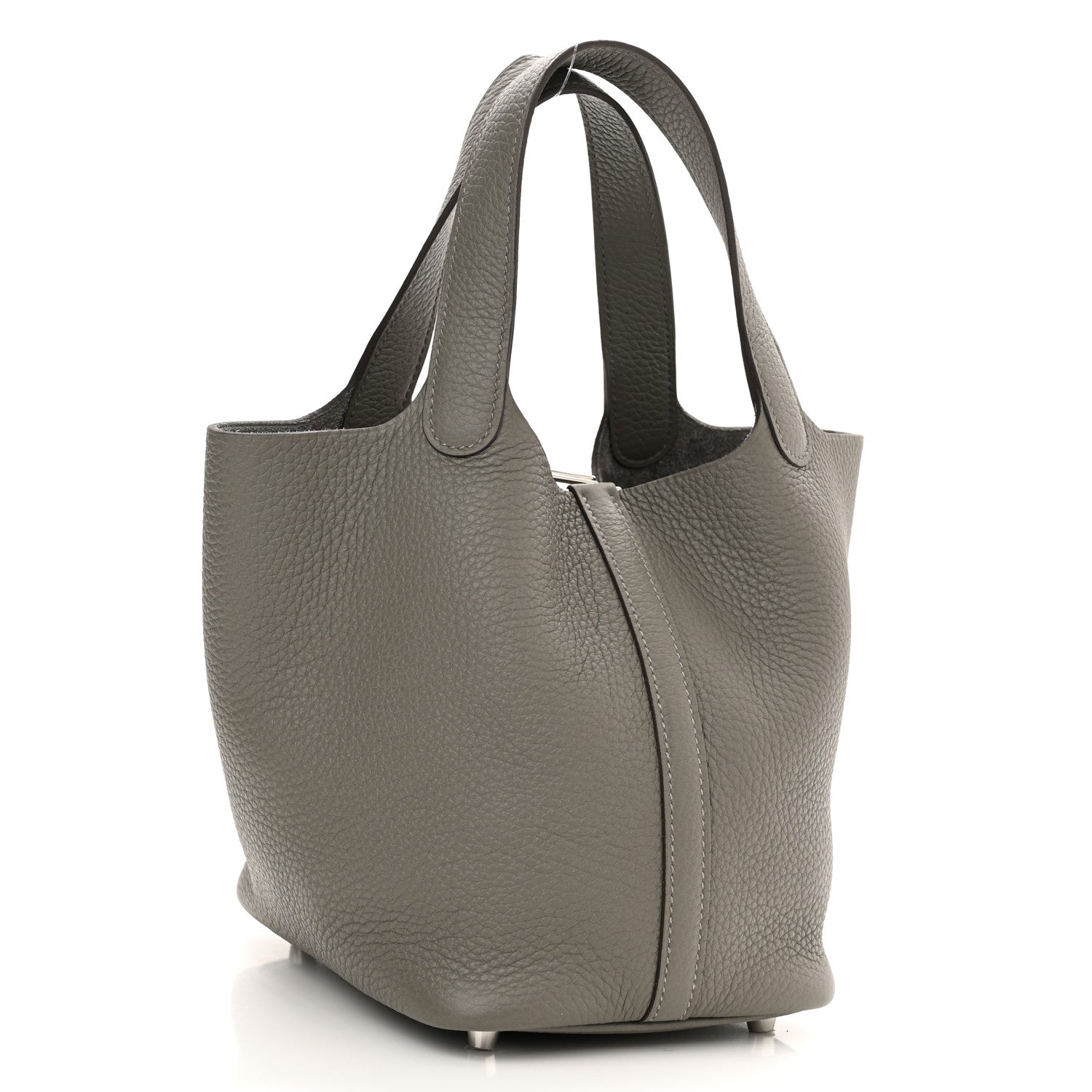 Hermes Taurillon Clemence Picotin Lock 18 PM Gris Meyer 3 of 10