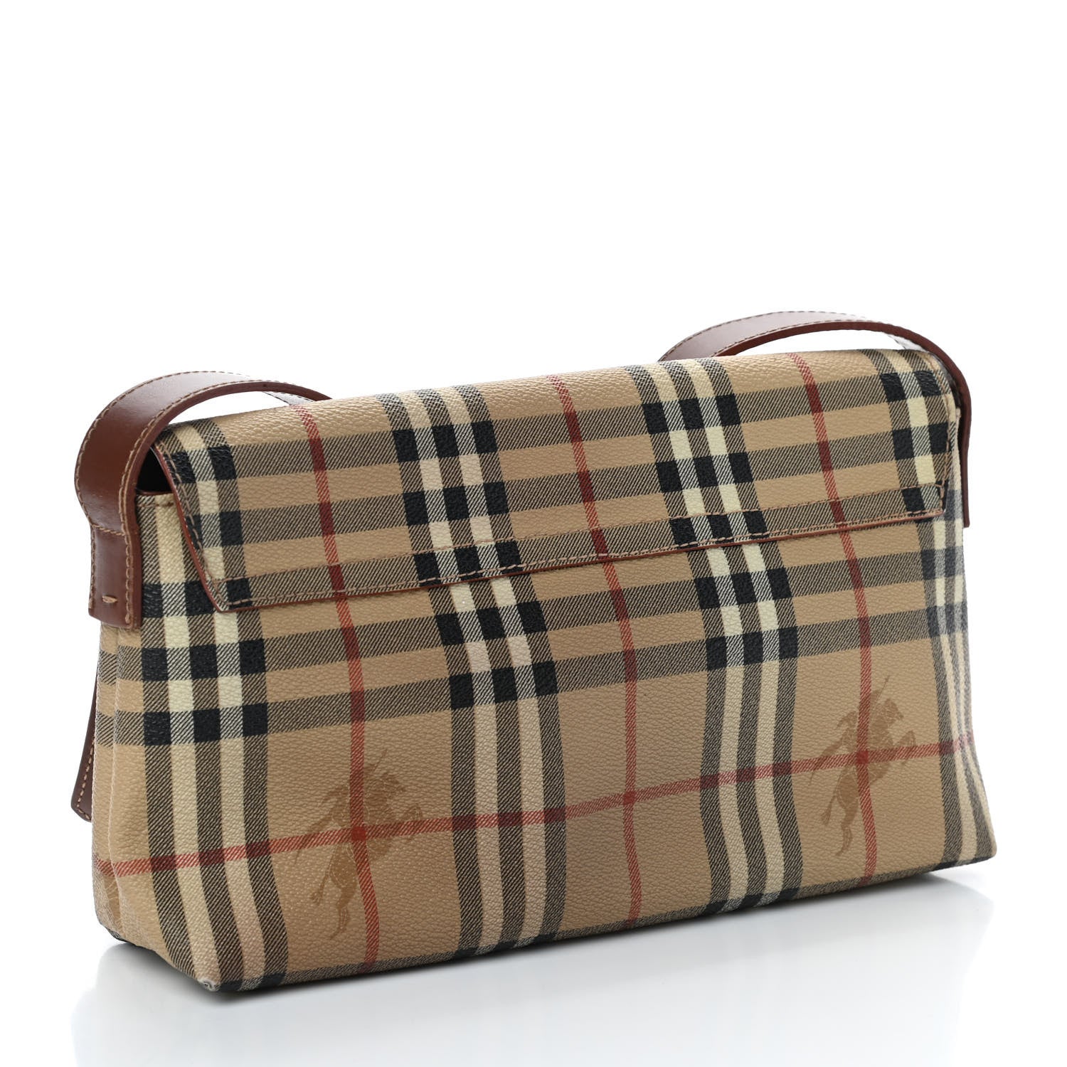 Burberry Haymarket Check Shoulder Bag Military Red 3 of 9