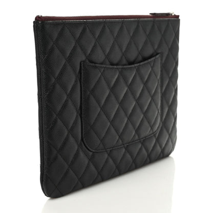 Chanel Caviar Quilted Medium Cosmetic Case Black 3 of 9