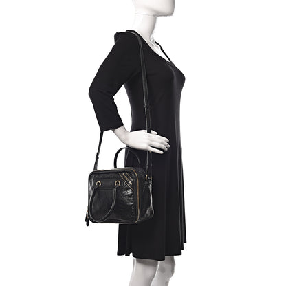 Balenciaga Agneau S Blanket Square Tote Black 2 of 9