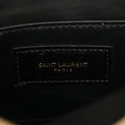 Saint Laurent Sheepskin Matelasse Chevron Monogram Medium College Bag Crema Soft 6 of 15