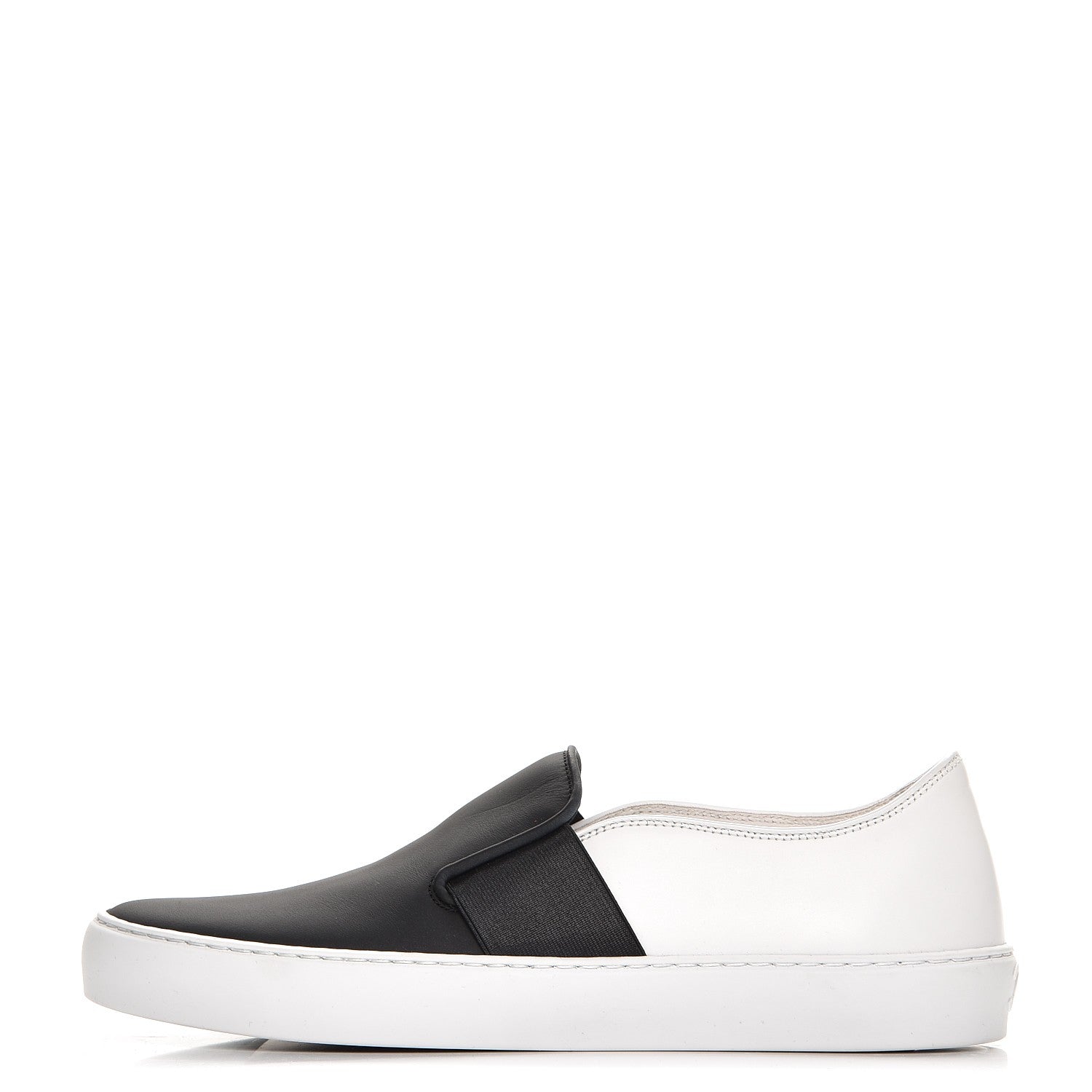 Chanel Calfskin Slip On Sneakers 38 White Black 1 of 10