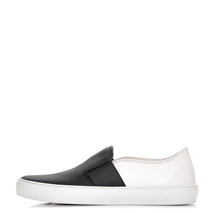 Chanel Calfskin Slip On Sneakers 38 White Black 1 of 10