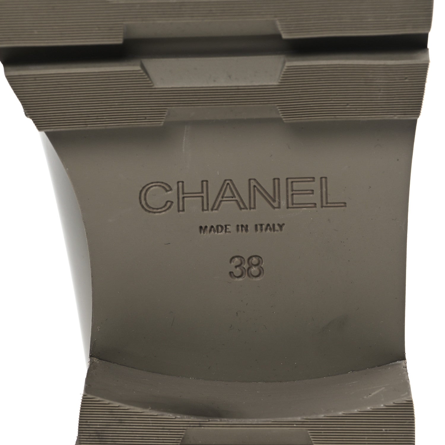 Chanel Calfskin Metal CC Loafers 38 Khaki 6 of 8