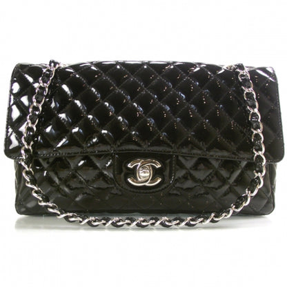 Chanel Patent Quilted Secret Label Medium Flap Black 1 of 12