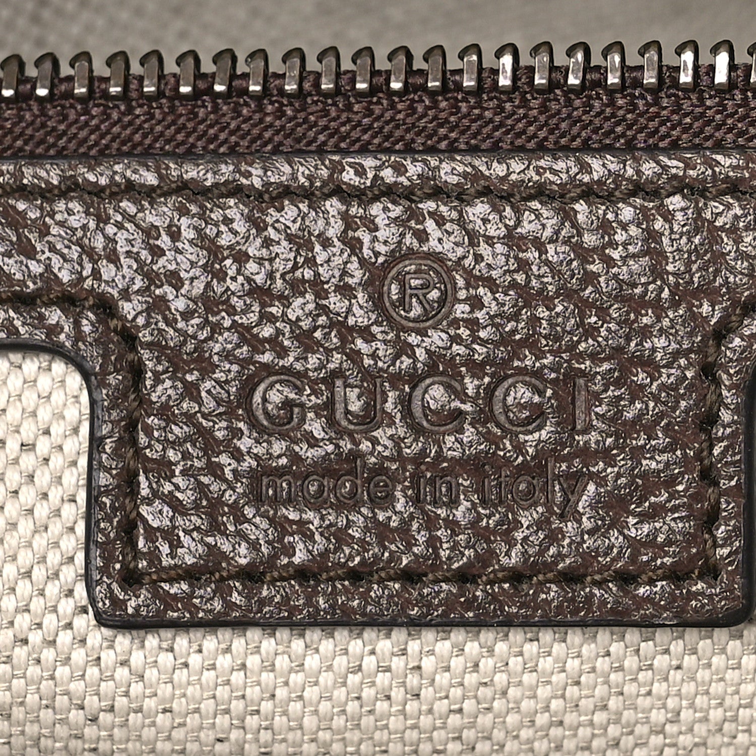 Gucci GG Supreme Monogram Textured Dollar Calfskin Web Ophidia Wristlet Shoulder Bag Beige Ebony New Acero 6 of 8