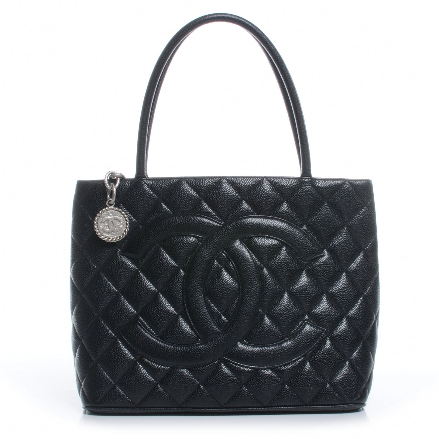 Caviar Medallion Tote Black