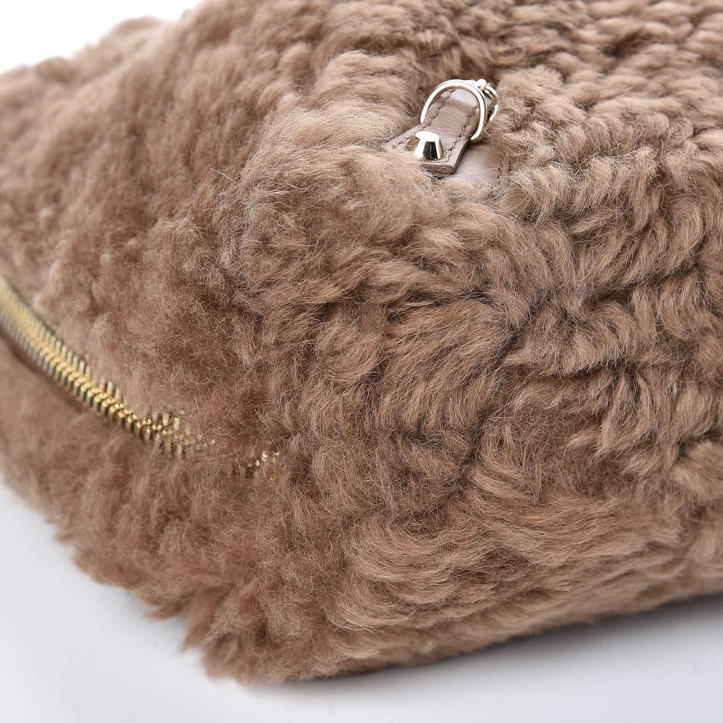 Shearling Papier B4 Zip Around Tote Marron