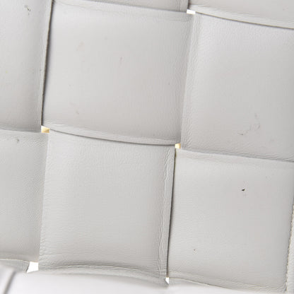 Bottega Veneta Lambskin Maxi Intreccio Padded Chain Cassette Crossbody Bag White 9 of 13