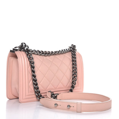 Chanel Calfskin Quilted Medium Boy Flap Light Pink 3 of 10