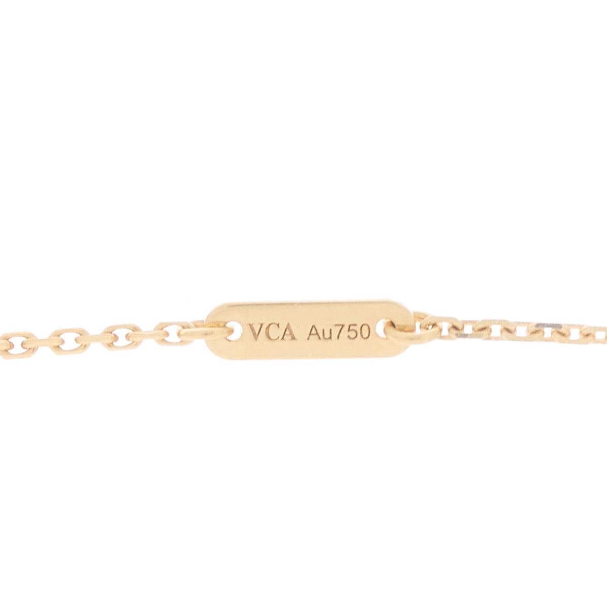 18K Yellow Gold Mother of Pearl Sweet Alhambra Butterfly Pendant Necklace