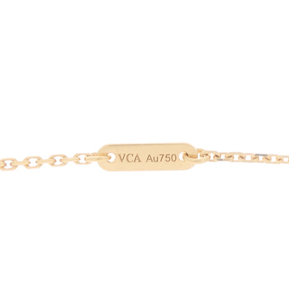 Van Cleef & Arpels 18K Yellow Gold Mother of Pearl Sweet Alhambra Butterfly Pendant Necklace 4 of 6