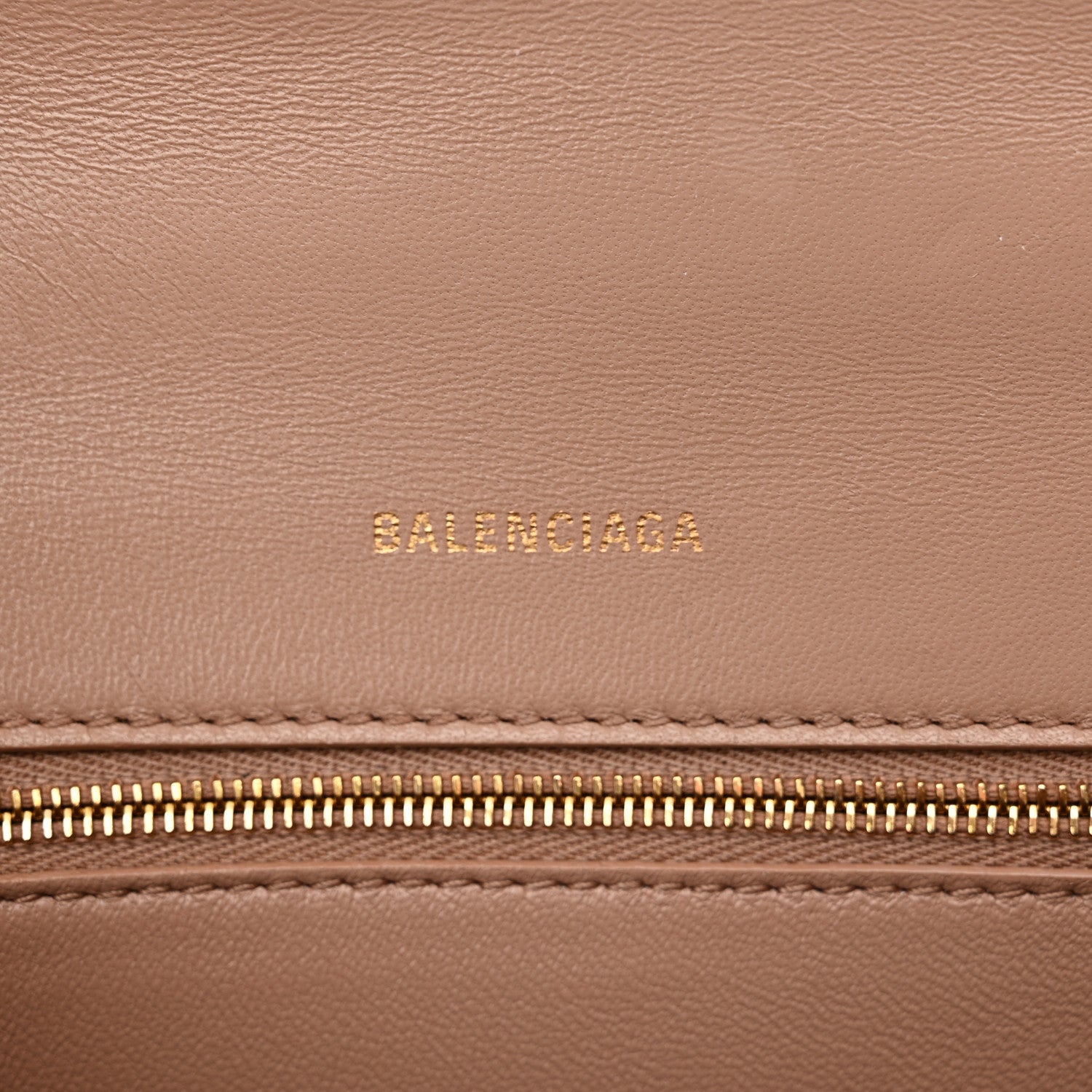 Balenciaga Shiny Calfskin Crocodile Embossed Small Hourglass Top Handle Bag Nude Beige 6 of 13